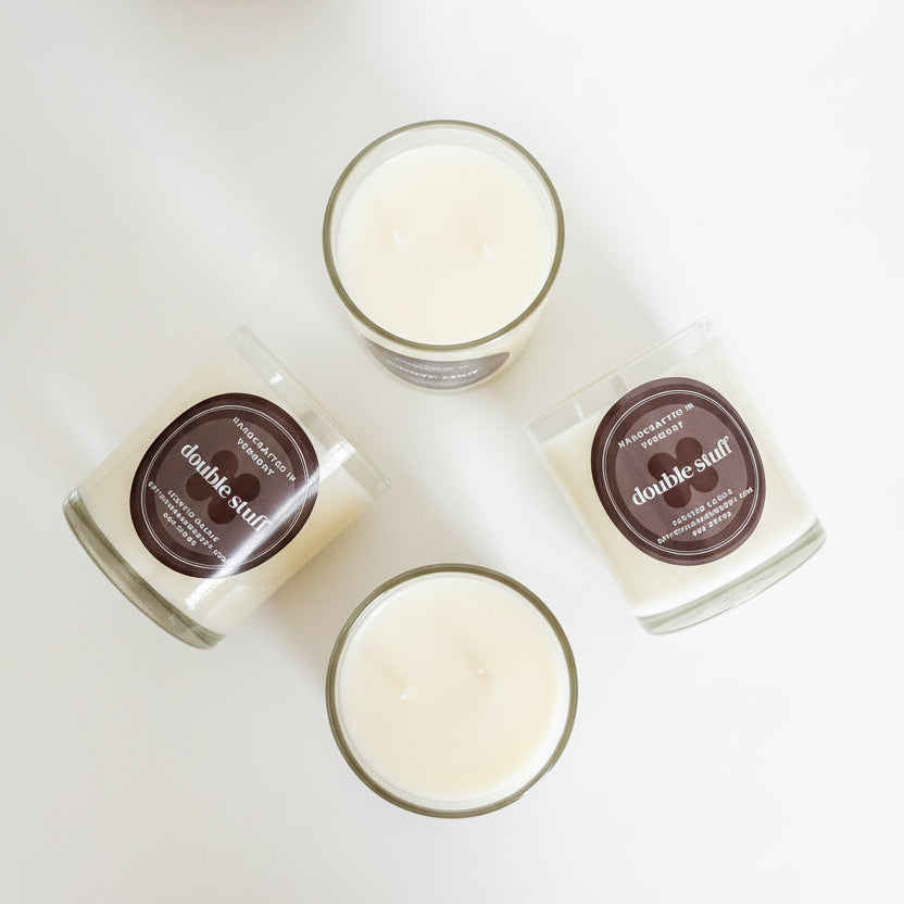 Double Stuff cookies and cream 8oz candle by Button Home & Body, hand-poured in Vermont"