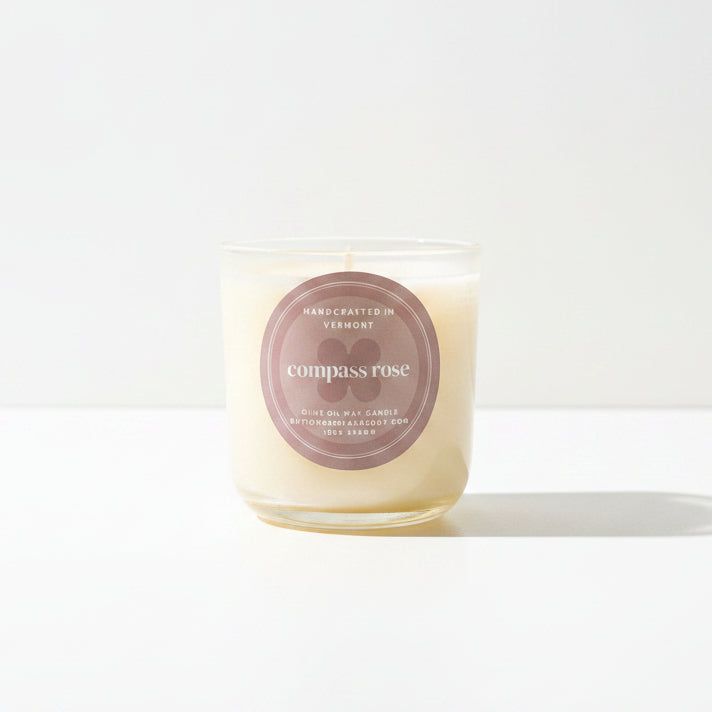Compass Rose 10 Ounce Olive Oil Wax Luxury Candle