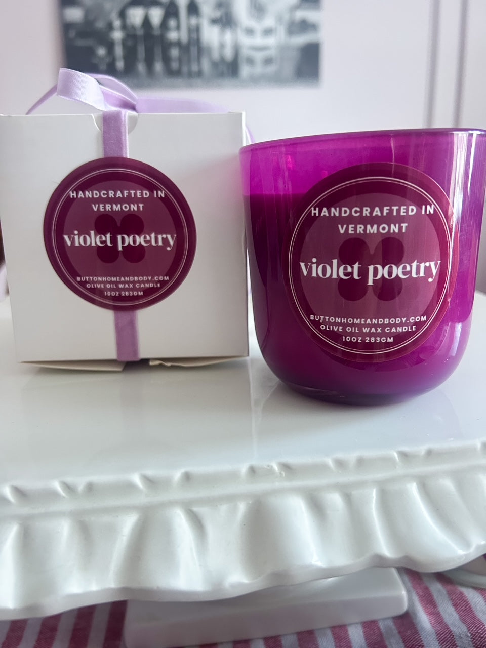 Violet Poetry 10 Ounce Olive Oil Wax Luxury Candle
