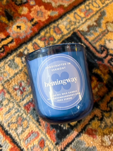 Hemingway 10 Ounce Olive Oil Wax Luxury Candle