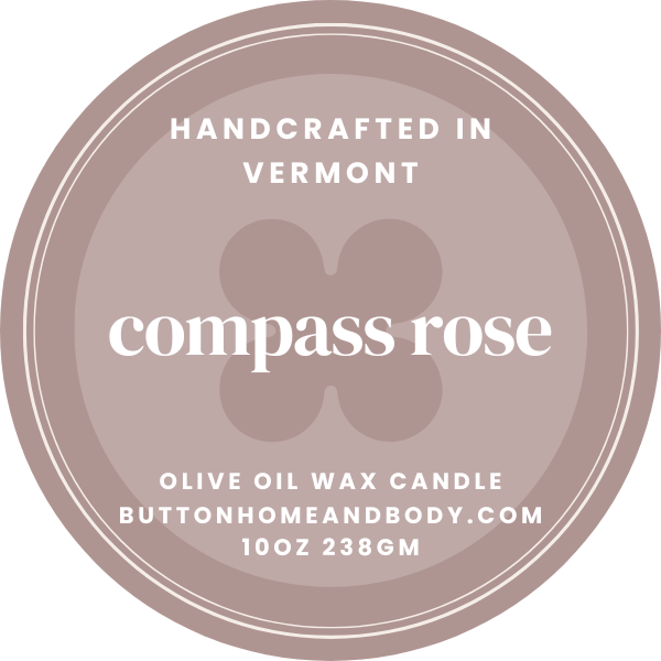 Compass Rose 10 Ounce Olive Oil Wax Luxury Candle