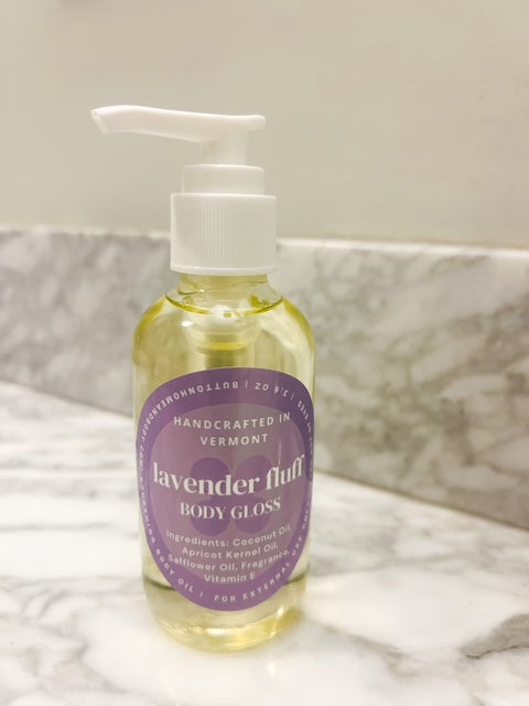 Lavender Fluff Body Gloss | Luxurious Hydrating Oil for a Cozy & Relaxed Vibe