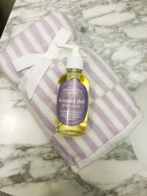 Lavender Fluff Body Gloss | Luxurious Hydrating Oil for a Cozy & Relaxed Vibe