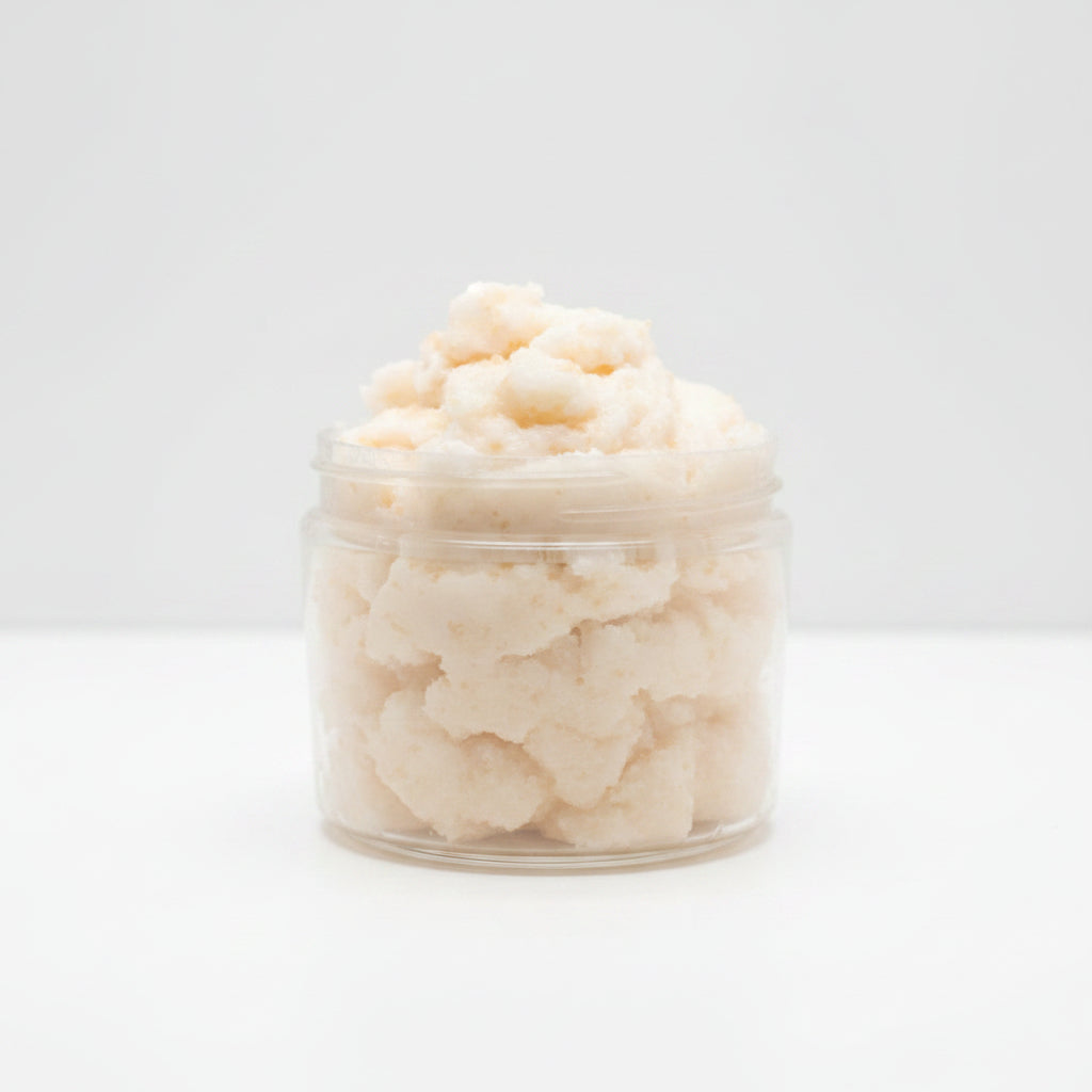 creamy textured sugar scrub without dyes