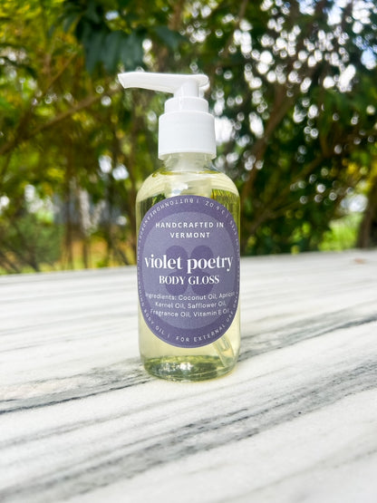 Violet Poetry Body Gloss | Luxurious Hydrating Oil
