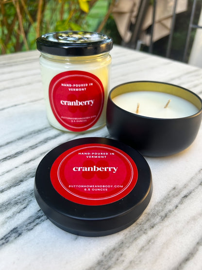 Cranberry Candle 7 ounce Jar