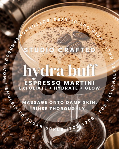 Espresso Martini Hydra Buff Sugar Scrub