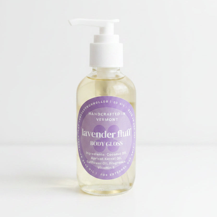 Lavender Fluff Body Gloss | Luxurious Hydrating Oil for a Cozy & Relaxed Vibe