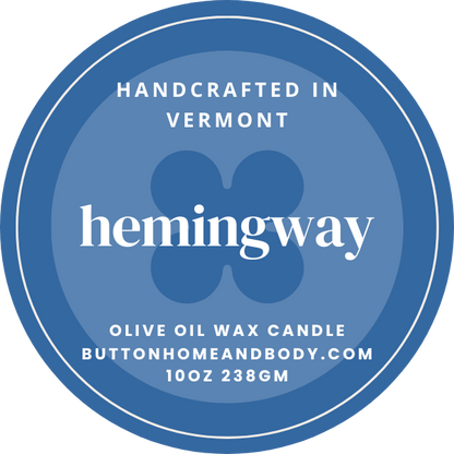 Hemingway 10 Ounce Olive Oil Wax Luxury Candle