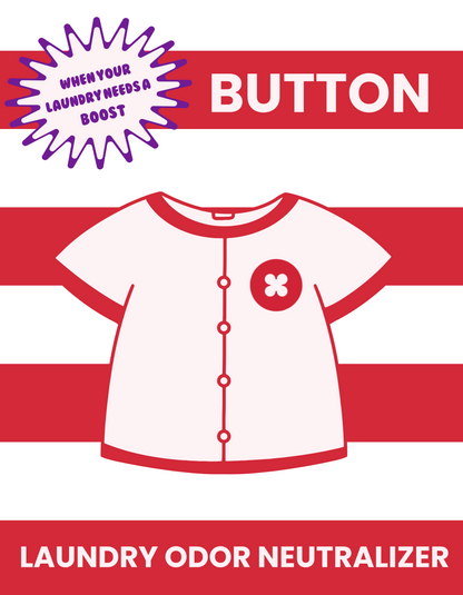 Product Label Image Laundry Odor Neutralizer with Cute Shirt and Button Icon When Your Laundry Needs a Boost