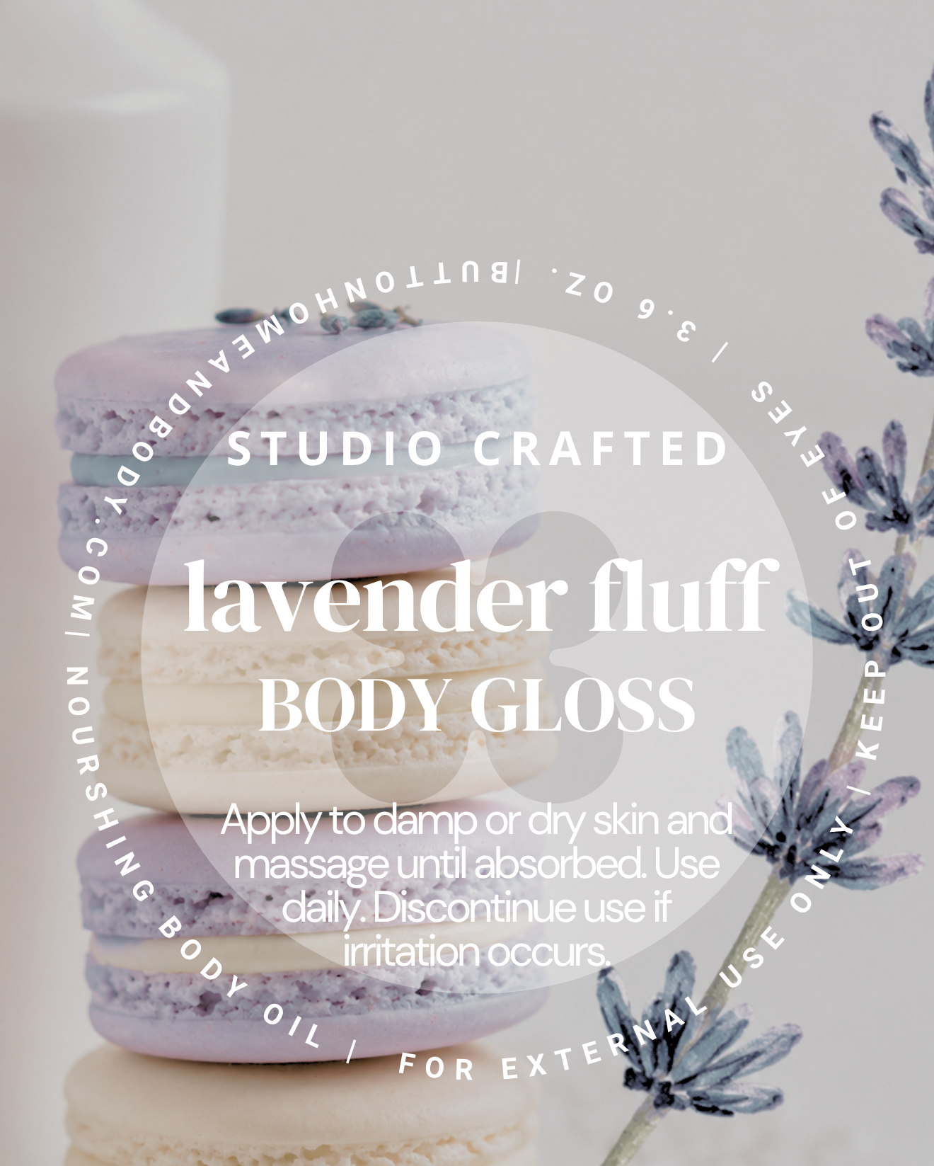 Lavender Fluff Body Gloss | Luxurious Hydrating Oil for a Cozy & Relaxed Vibe