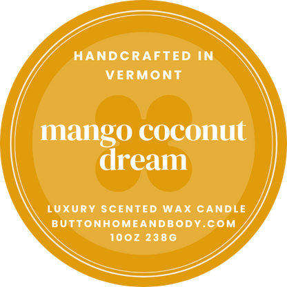 Mango Coconut Dream 10 Ounce Coconut Wax Luxury Candle