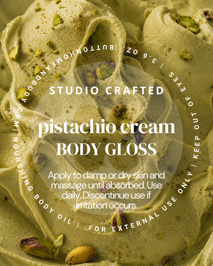 Pistachio Cream Body Gloss Oil Soft Nutty Vanilla Glow Oil