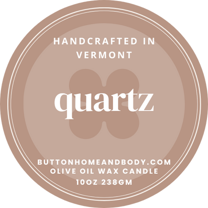 Quartz 10 Ounce Olive Oil Wax Luxury Candle